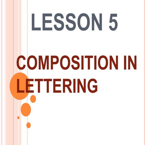 Composition in lettering
