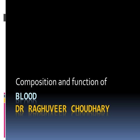 Composition of blood