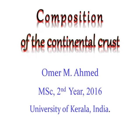 Composition of the continental crust