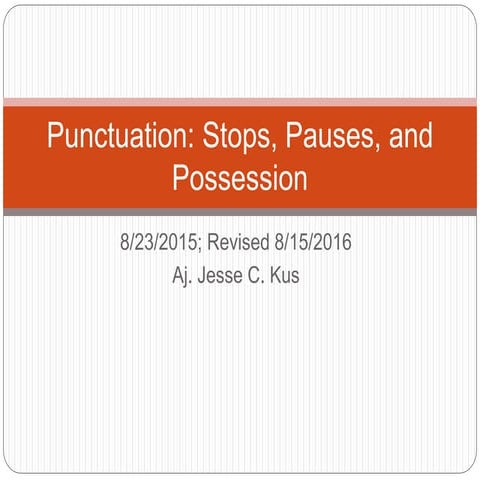 English basics punctuation | PPTX