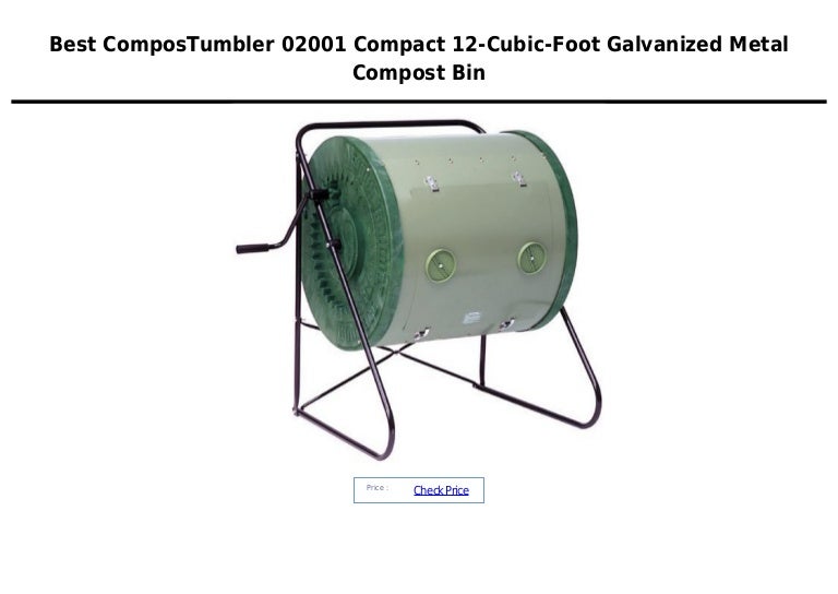 Compos tumbler 02001 compact 12 cubicfoot galvanized metal compost b…