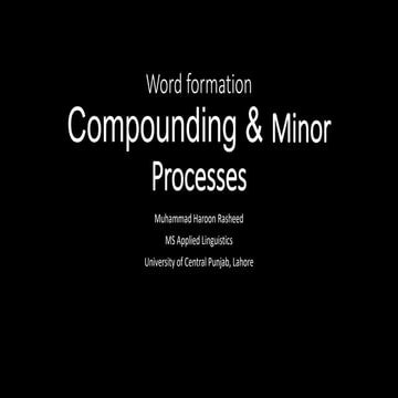 Compounding & Minor Processes in Morphology.pptx