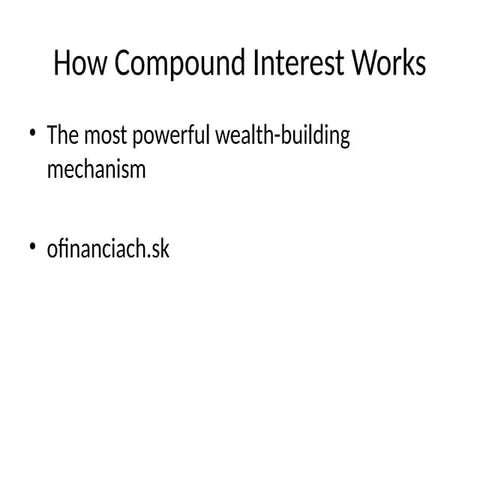 How Compound Interest Works (Simple Explanation for Beginners) | PPTX