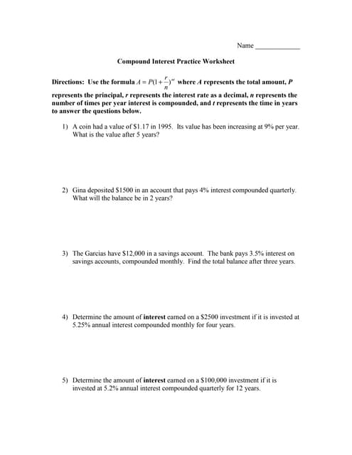 Compound Interest Worksheet | PDF compound-interest-worksheet-pdf