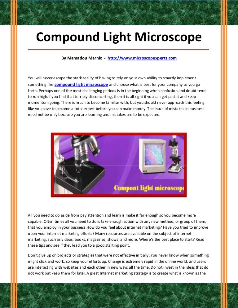 Compound light microscope