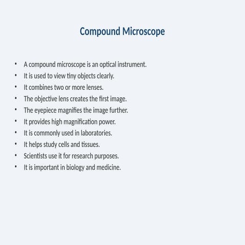Comprehensive Guide to Compound Microscopes: History, Parts, and Uses ...