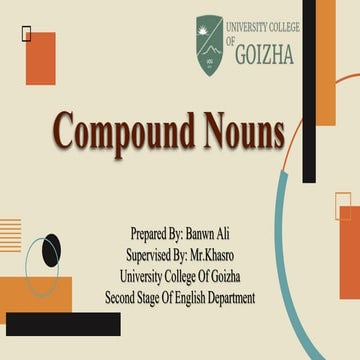 Compound nouns