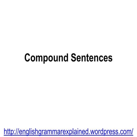 Compound sentences