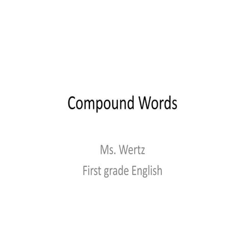 Compound words 