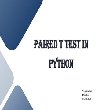 Paired sample t test (procedure and output) | PDF