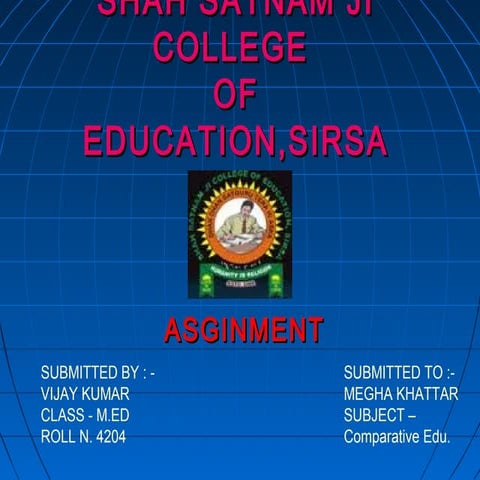 Comprative education