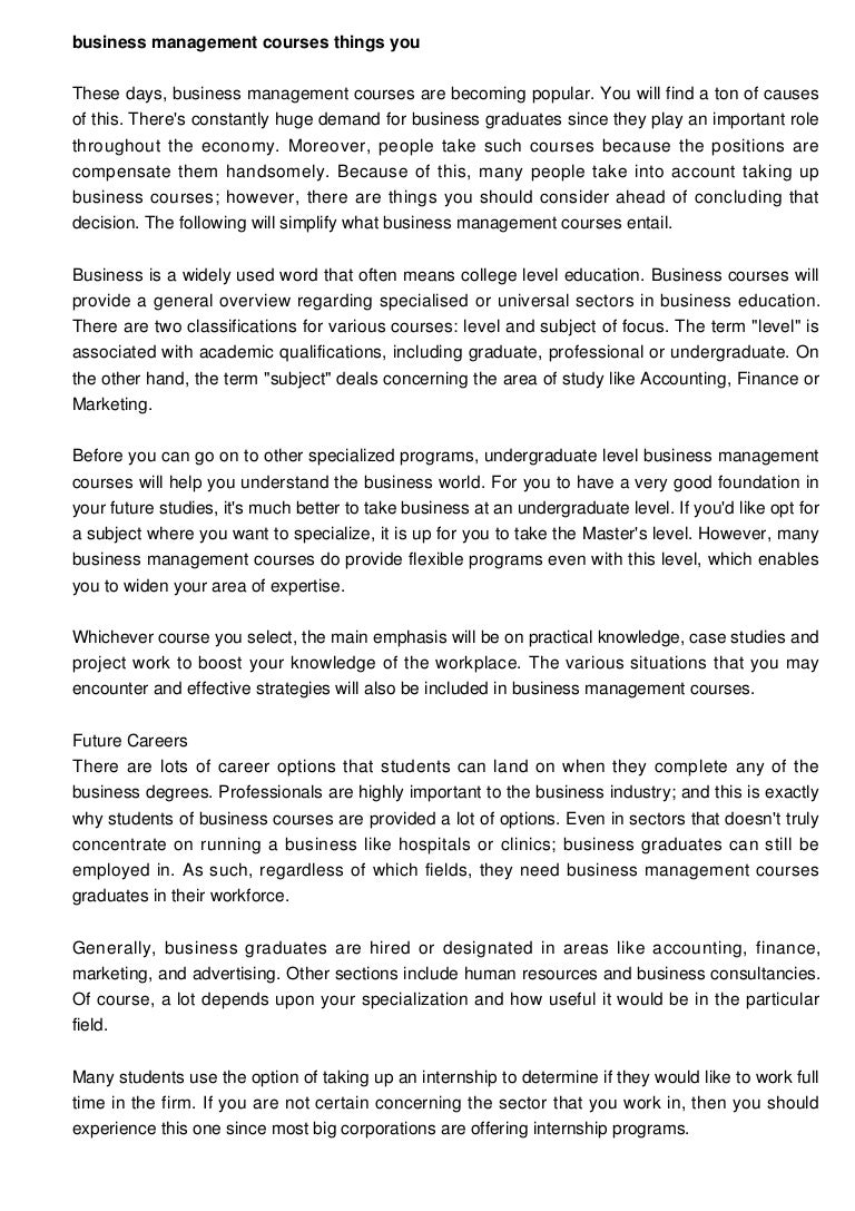 Business Management Courses: Everything You Need to be Aware Of