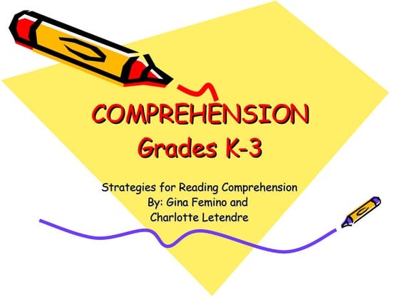 Reading Comprehension Strategies | PPT