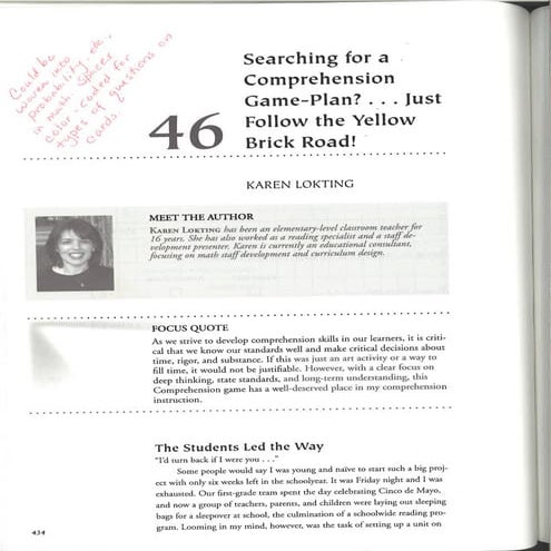 Comprehension game plan 