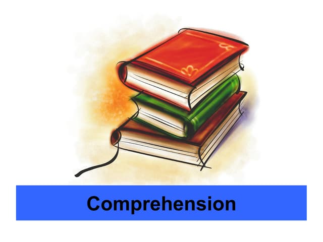 Comprehension question types