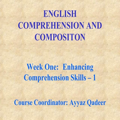 Comprehension skills(01)