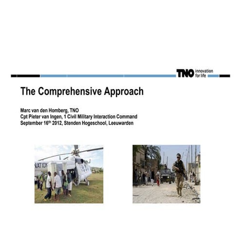 Comprehensive Approach Lecture Stenden Hogeschool 18092012 Final