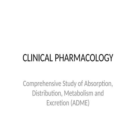 Introduction to pharmacokinetics and pharmacodynamics principles | PPTX