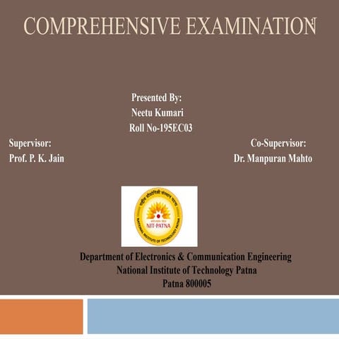 Comprehensive Examination.ppt based on comprehensive viva for phd exam