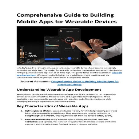 Building Mobile Apps for Wearable Device