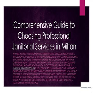 The Complete Guide to Commercial Cleaning Services for Businesses | DOCX