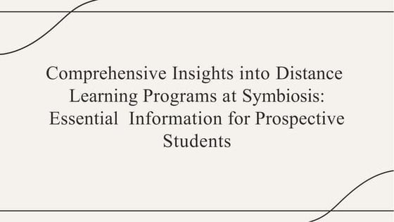 Empowering Lifelong Learning through Symbiosis Distance Education ...
