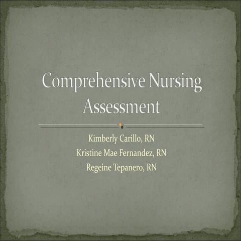 Comprehensive nursing assessment