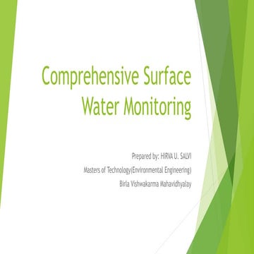 Comprehensive surface water monitoring
