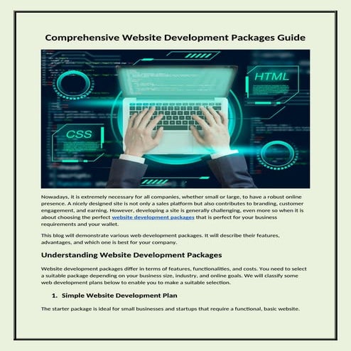 Comprehensive Website Development Packages Guide.docx