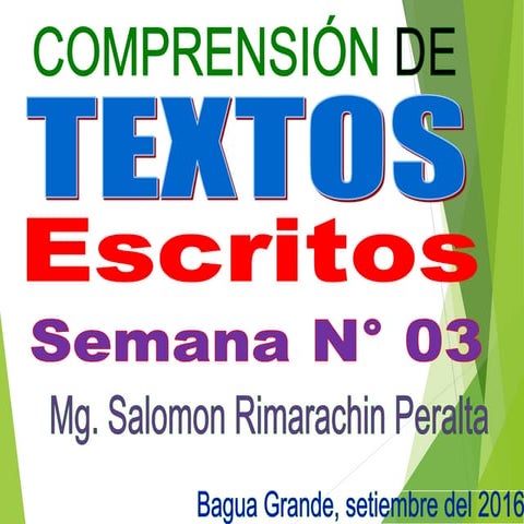 Comprensión de textos escritos 2