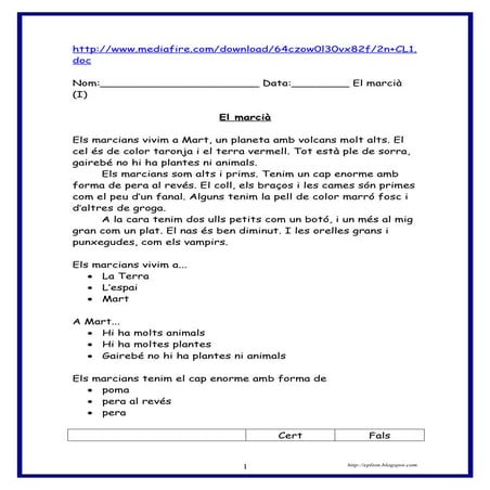 Comprensio lectora 2n