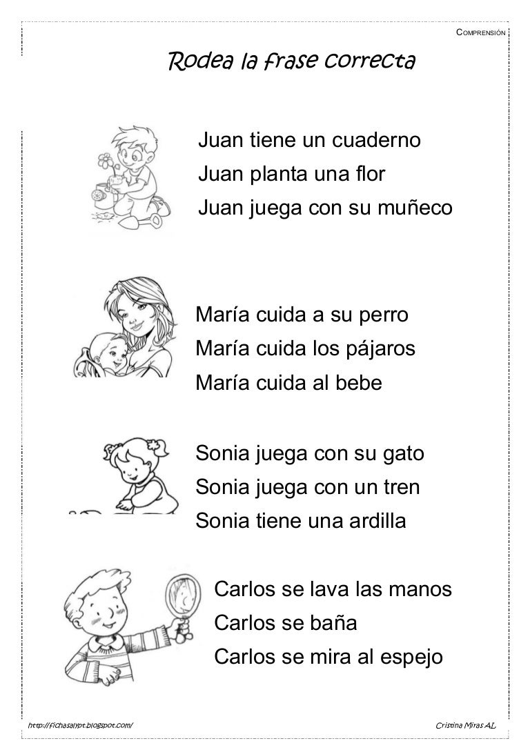 Comprension de oraciones