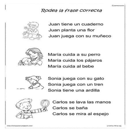 Comprension de oraciones