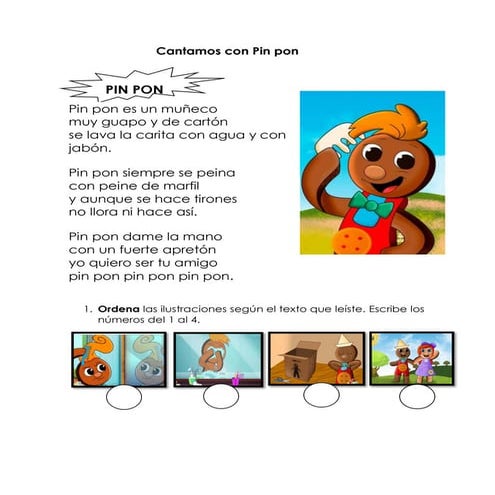 Comprension de texto pin pon | PDF