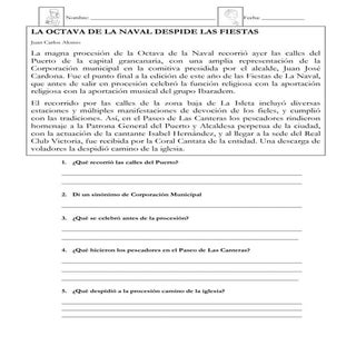 Comprension lectora varias 5