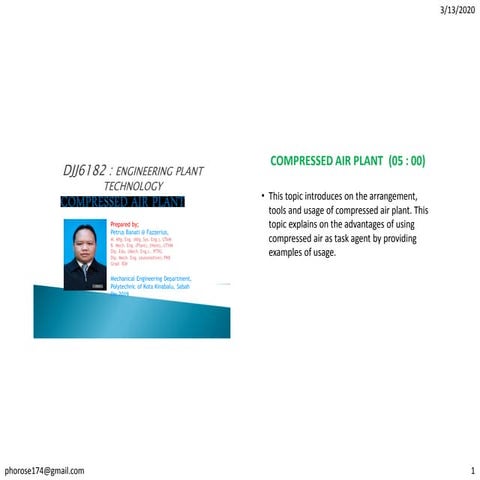 Basic Theory of Compress Air Plant Engineering