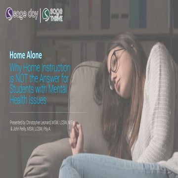 Home Instruction is Not The Right Answer for Students with Mental Health Issues