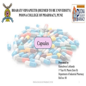 Comprehensive Overview of Capsules: Types, Manufacturing, and Filling ...