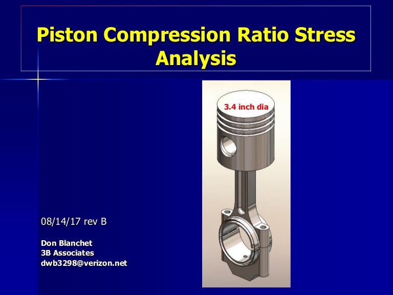 Engine compression ratio study