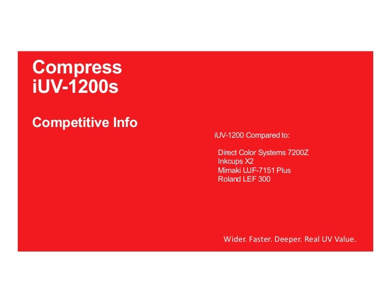 Compress iUV-1200s Competition Review