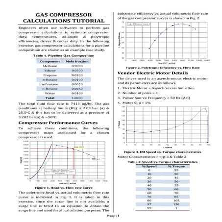Gas Compressor Calculations Tutorial