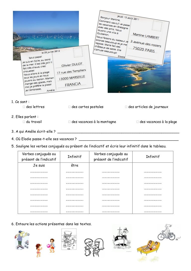 Comprehension Et Expression Ecrite Carte Postale