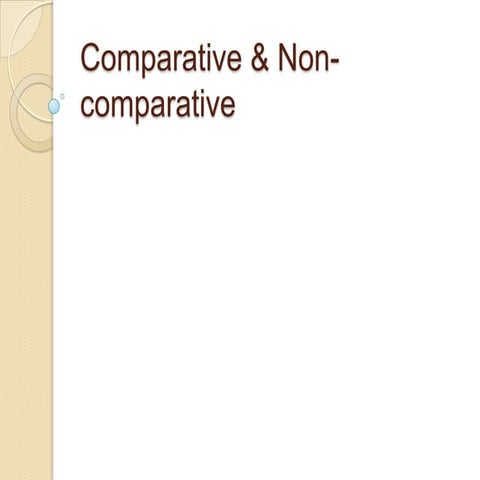 Compritive and non
