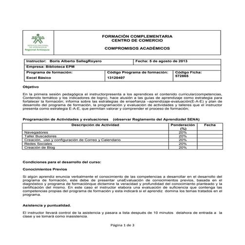 Compromiso academico servicios de internet