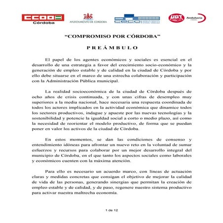 Compromiso por cordoba para el desarrollo integral del municipio febrero 2017