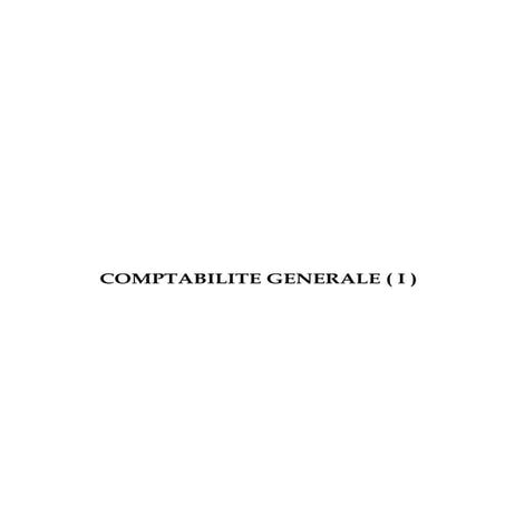 Comptabilité generale