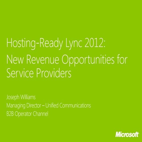Comptel Lync Hosting - Joseph Williams