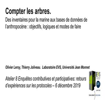 Véléval : retours d'expériences sur les protocoles d'enquêtes. Matthieu ...