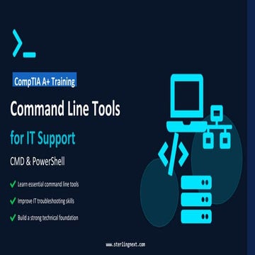 Command Line Tools for IT Support CMD PowerShell | CompTIA A+ ...