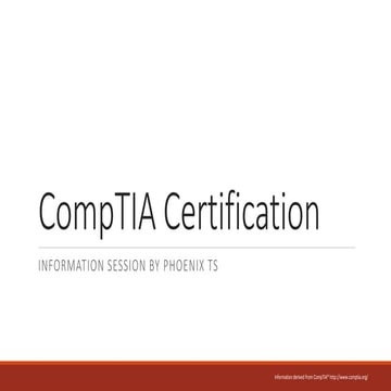 CompTIA Certification Information 